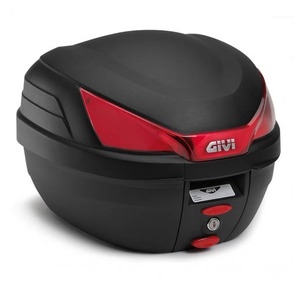 Monolock toppboks på 27 liter med plass til en hjelm. Leveres med universalt adapterbrett.
